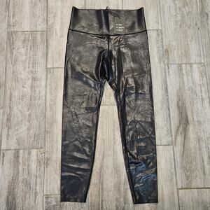 Knix Your Bird Papaya Sculpt Legging Women M Black Faux Leather High Rise NEW